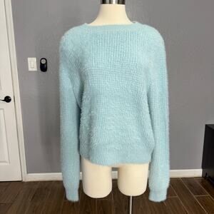 Forever 21 Sweater Top, Light Blue, 2X